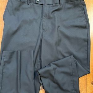 Black Wool blend dress pants